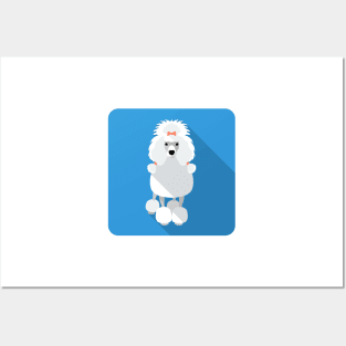 Poodle icon flat design Posters and Art